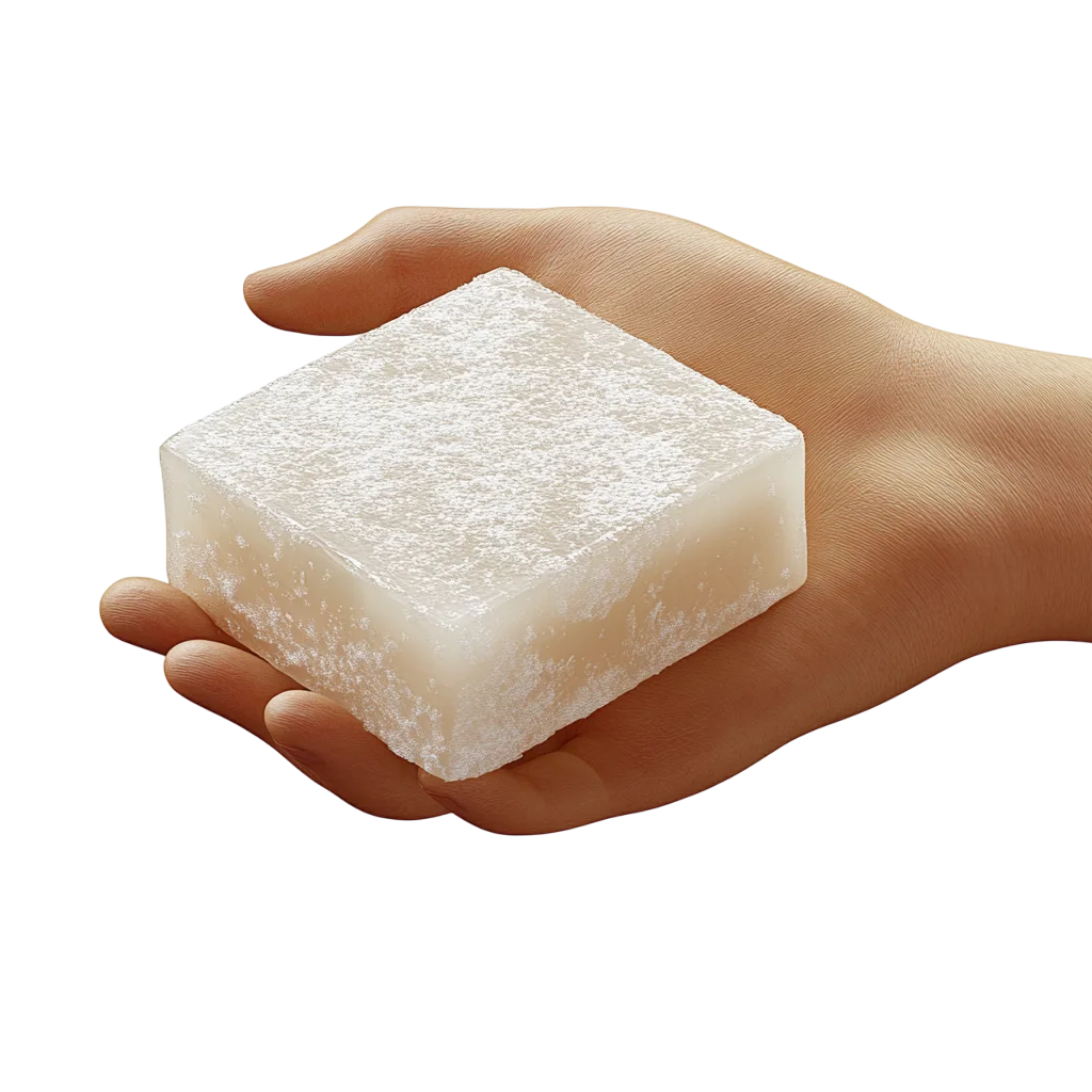Hands Holding White Bar Soap Foam PNG