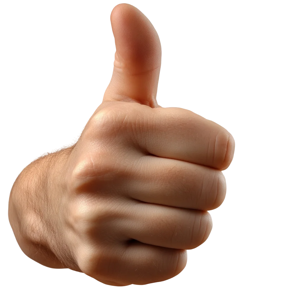 Hand Showing Thumbs Up Gesture Free PNG