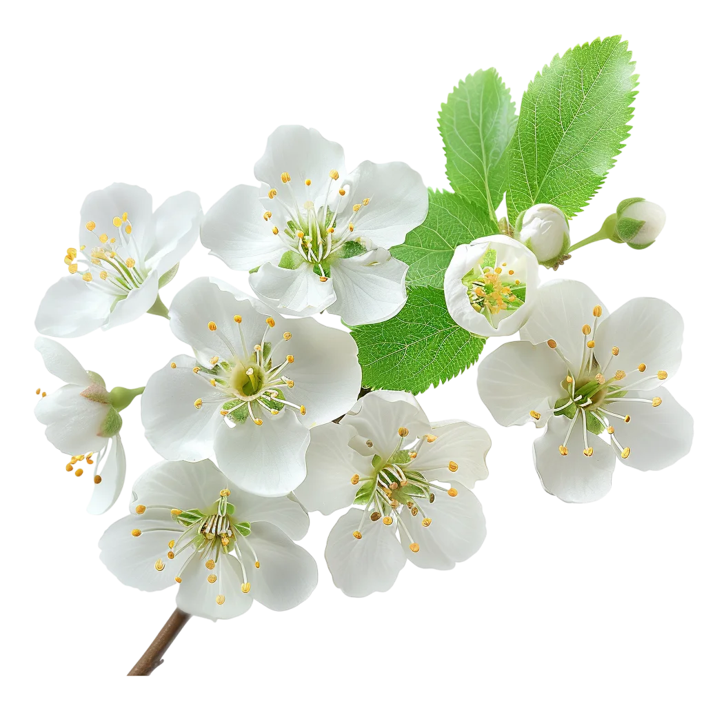 Fresh White Jasmine Blossom Cluster PNG