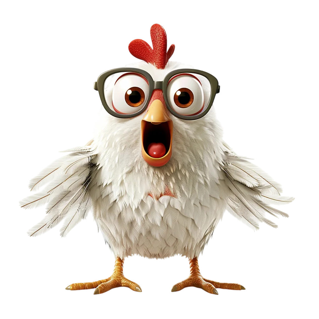 Cute Cartoon Nerd Chick With Glasses PNG