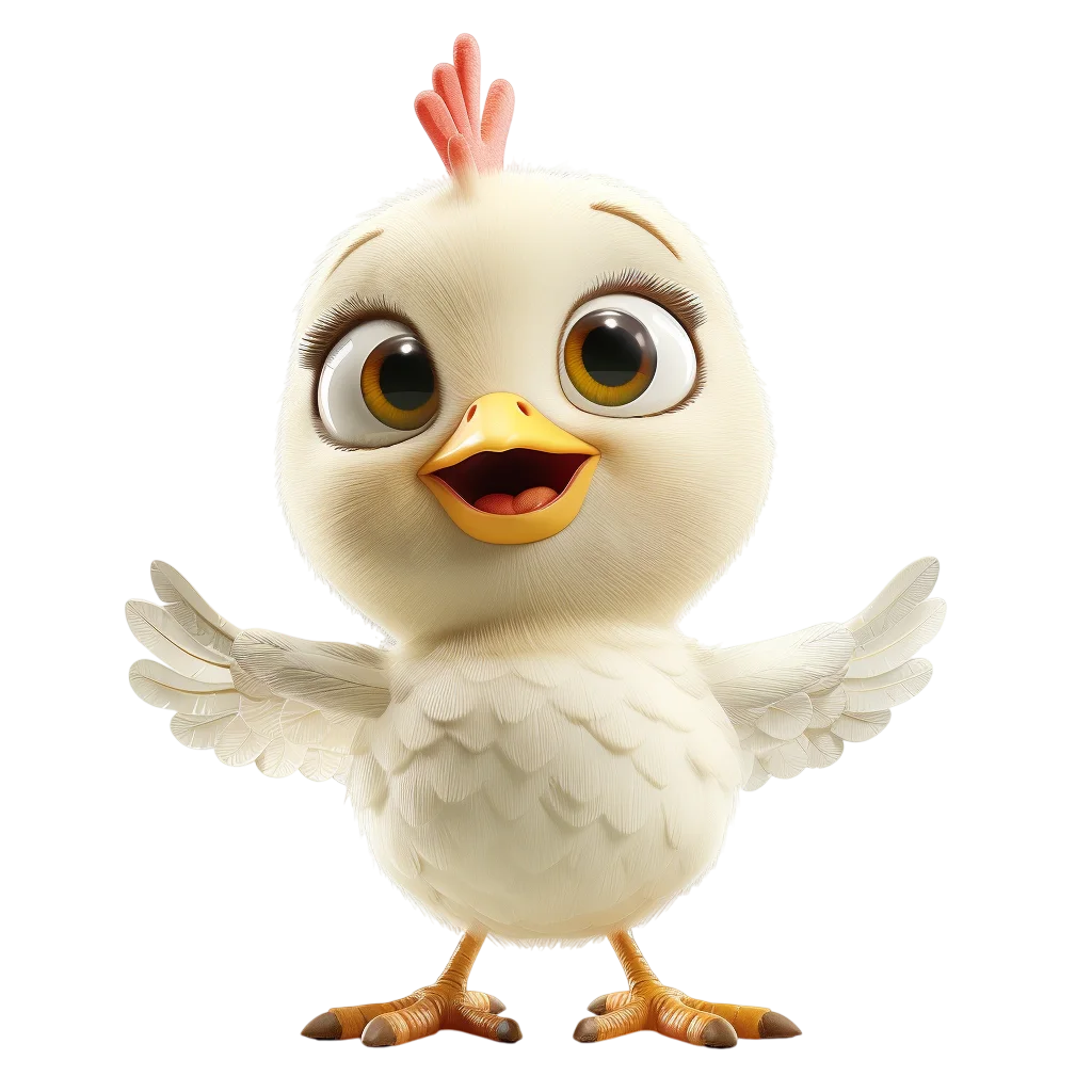 Cute Cartoon Little Chick Smiling PNG