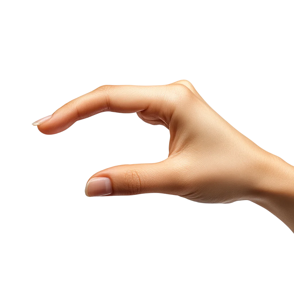 Pinching Hand Gesture Free PNG