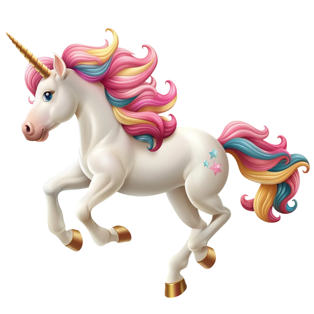 Magical Fantasy Unicorn Running Free PNG