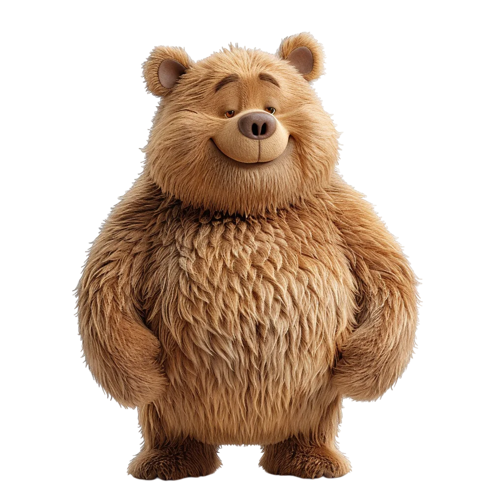Cute Cartoon Baby Bear Free PNG