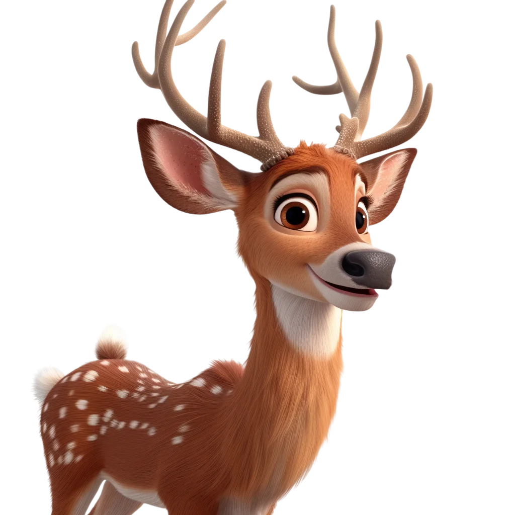 Cute Cartoon Baby Deer Free PNG