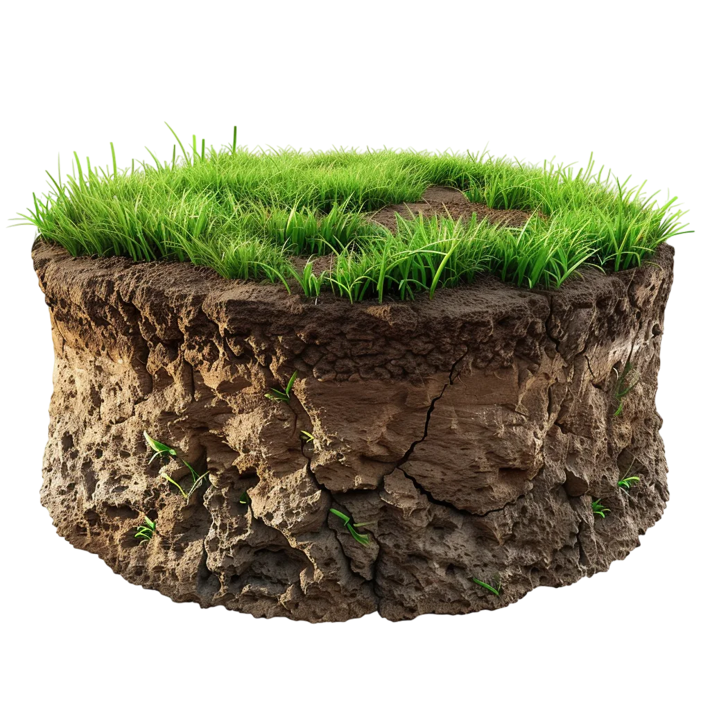 Green Grass Earth Block Free PNG