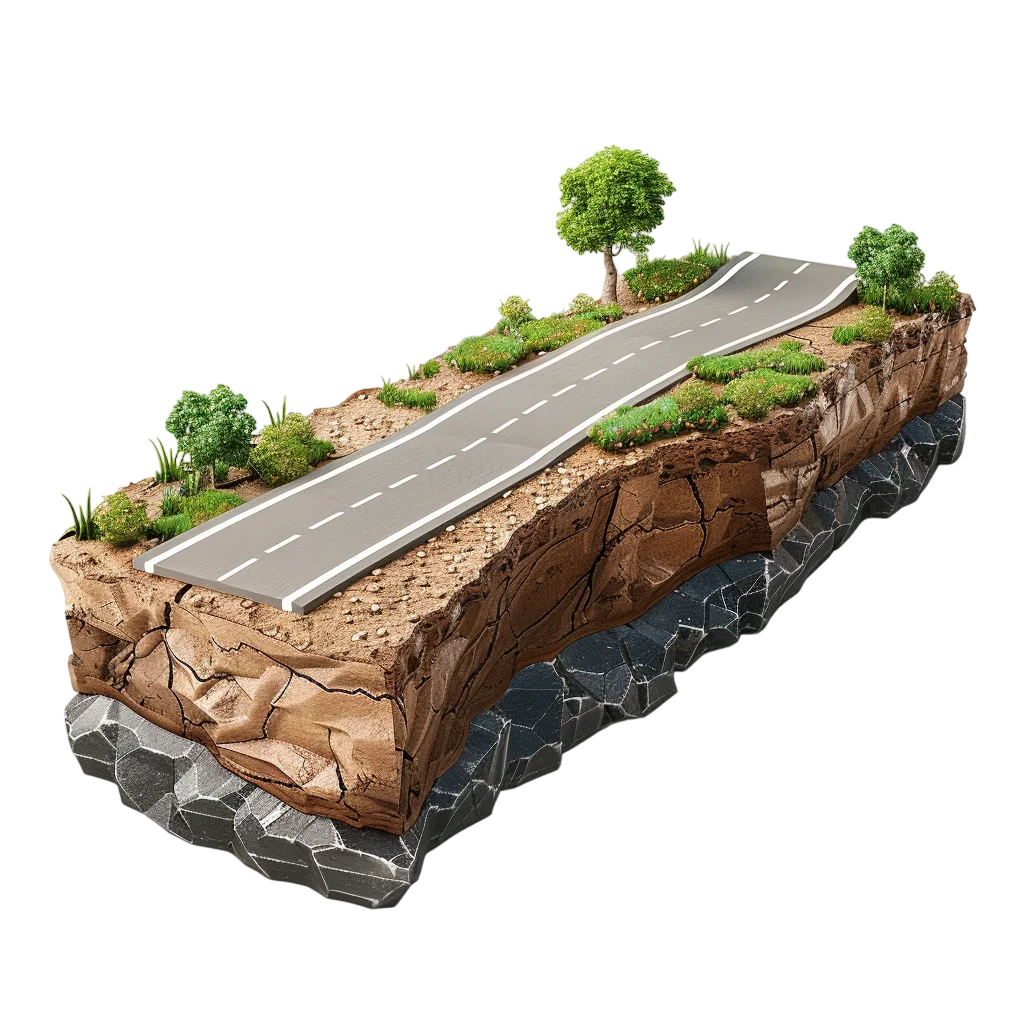 Modern Road Island Landscape Free PNG