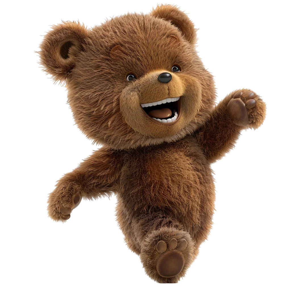 Cute Cartoon Baby Bear Free PNG