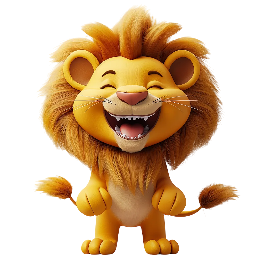 Cute Cartoon Lion Cub Free PNG