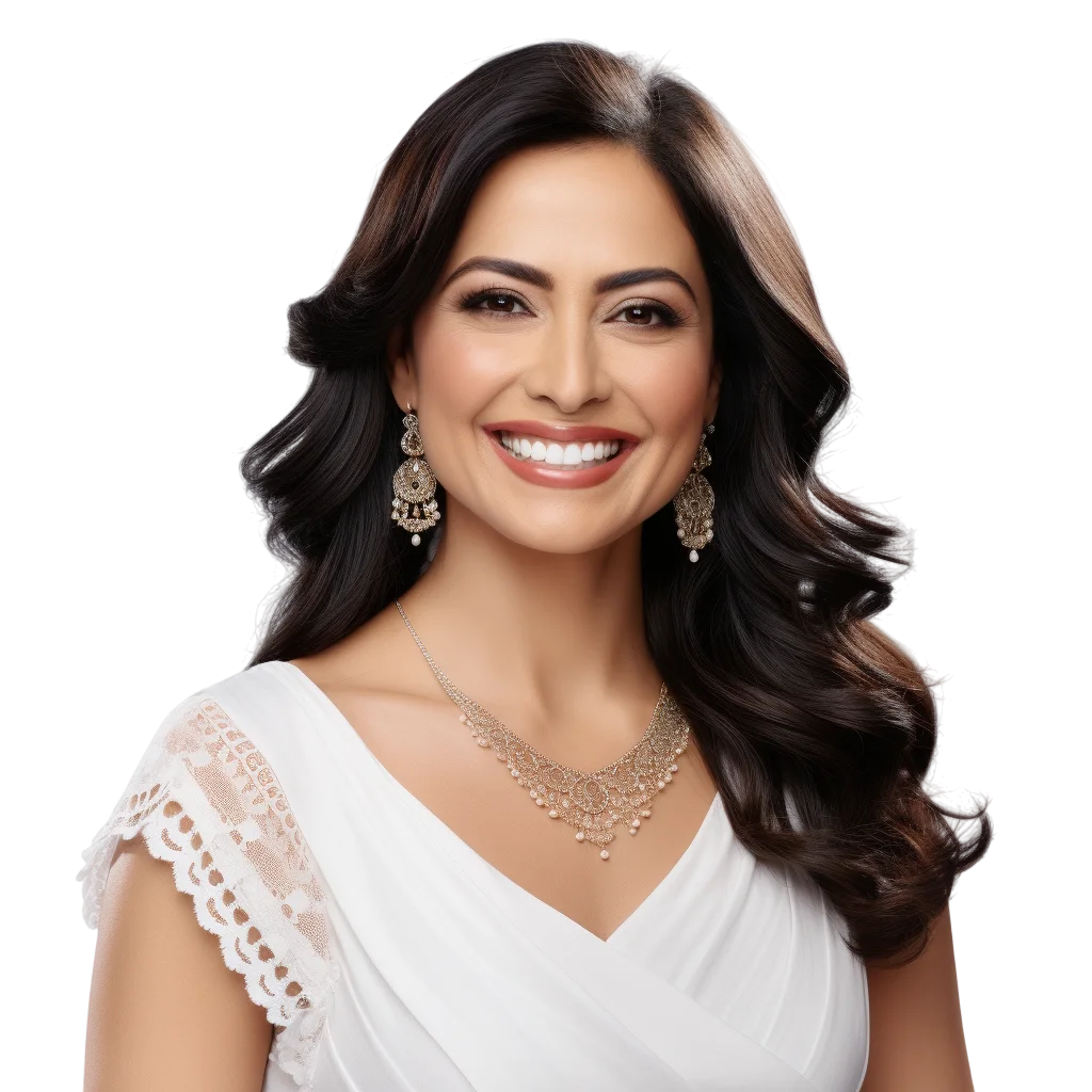 Smiling Woman Lace Dress Free PNG