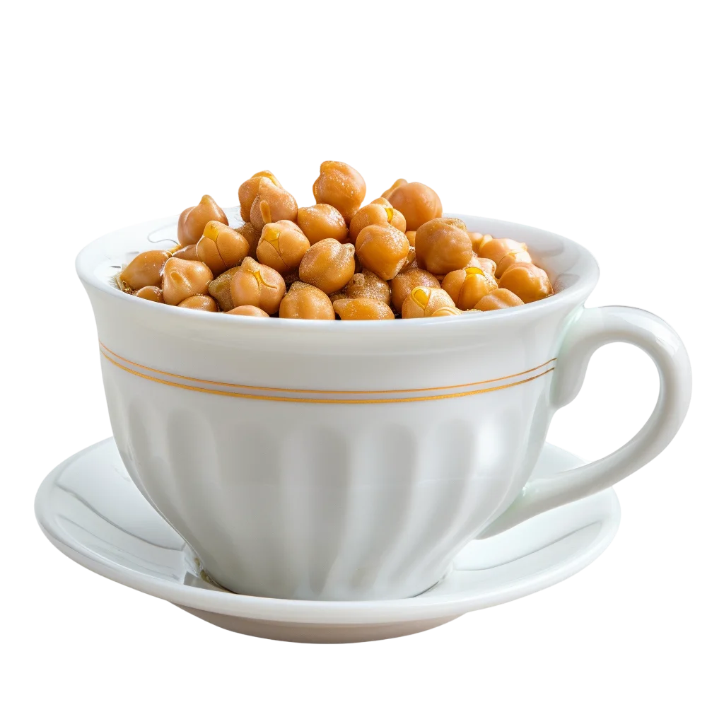 Ceramic Tea Cup With Nuts Free PNG