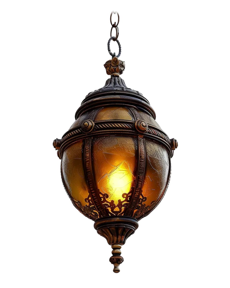 Antique Hanging Lantern Lamp Free PNG