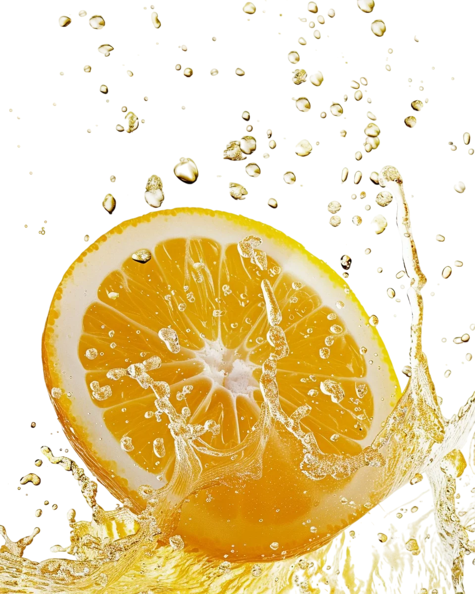 Fresh Lemon Slices Splash Free PNG
