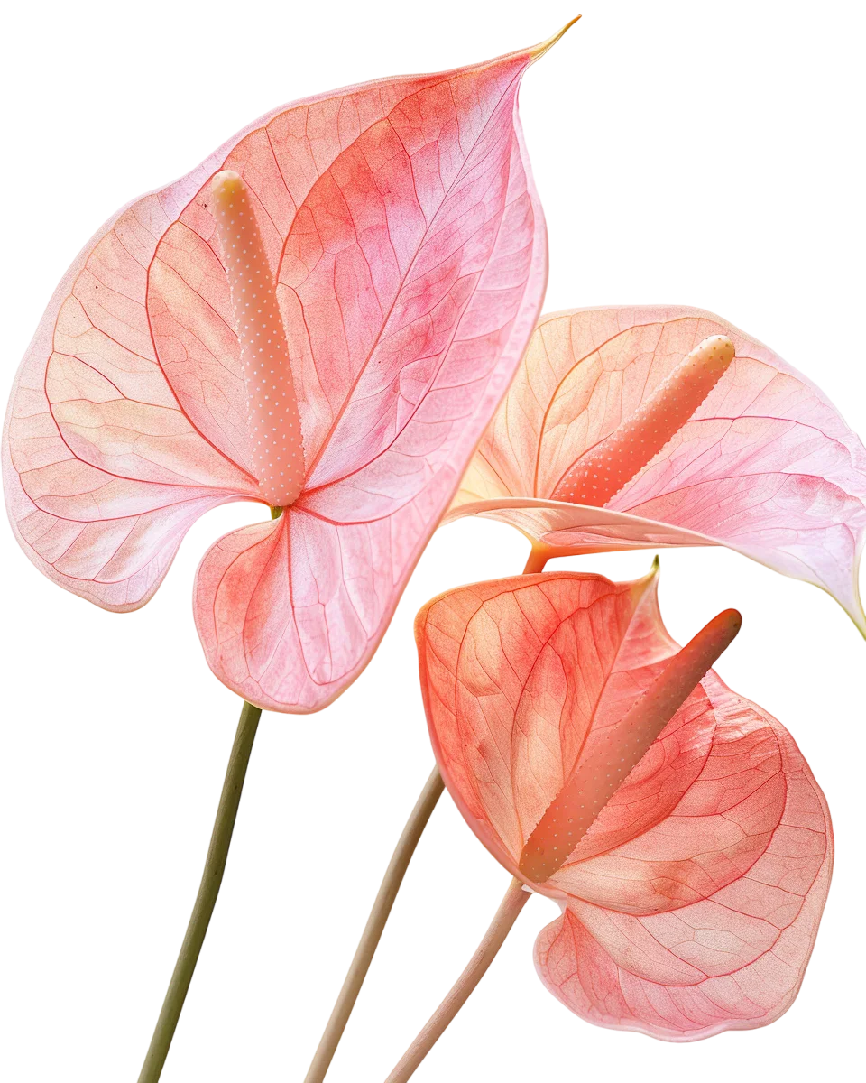 Pink Anthurium Flowers Botanical Free PNG Image