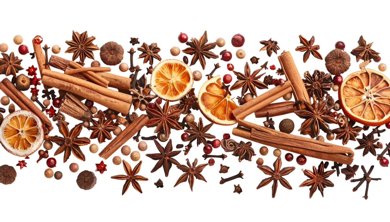Spices and Dried Fruit Ingredients Free PNG Image