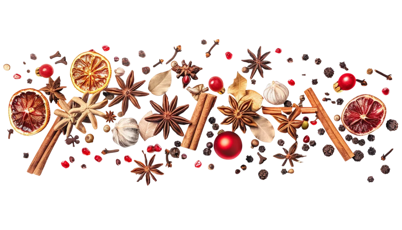 Spices and Herbs Border Element Free PNG Image