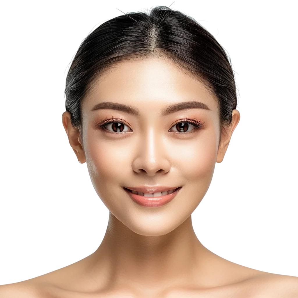 Asian Woman Skincare Model Free PNG Image