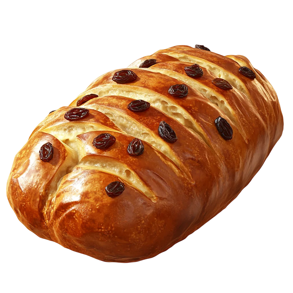 Fresh Baked Stuffed Bread Roll Whole PNG