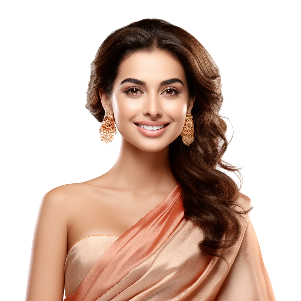 Brunette Woman One Shoulder Dress Free PNG