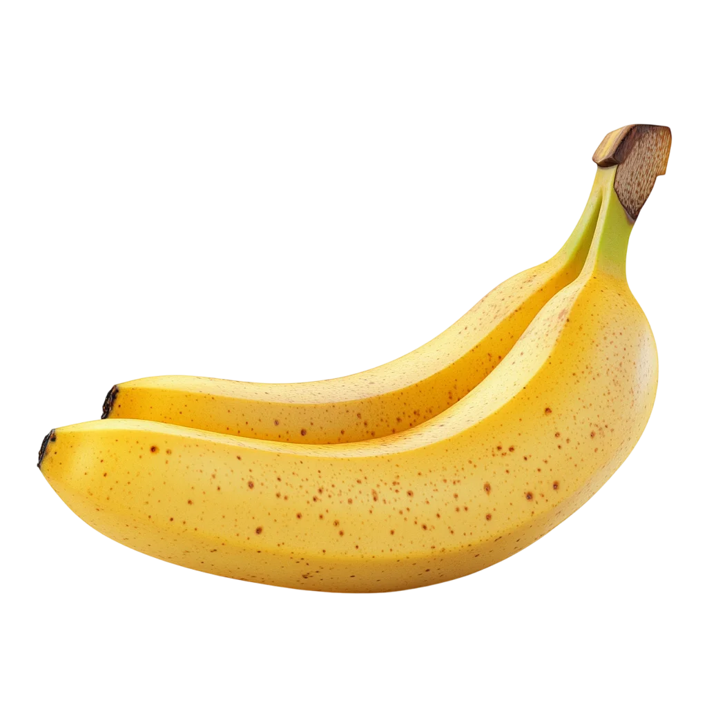Fresh Ripe Yellow Bananas Bunch Pair PNG