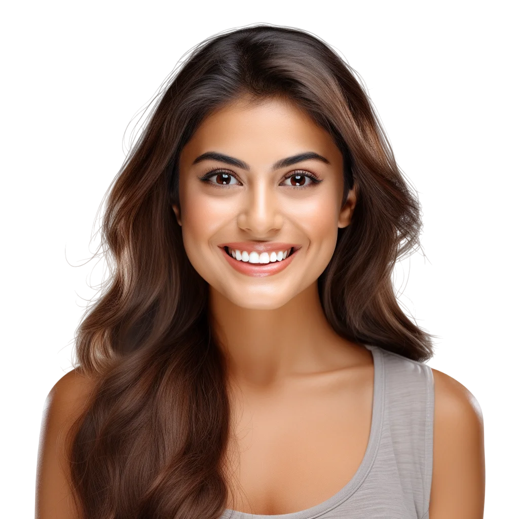 Indian Woman Smiling Portrait Free PNG Image