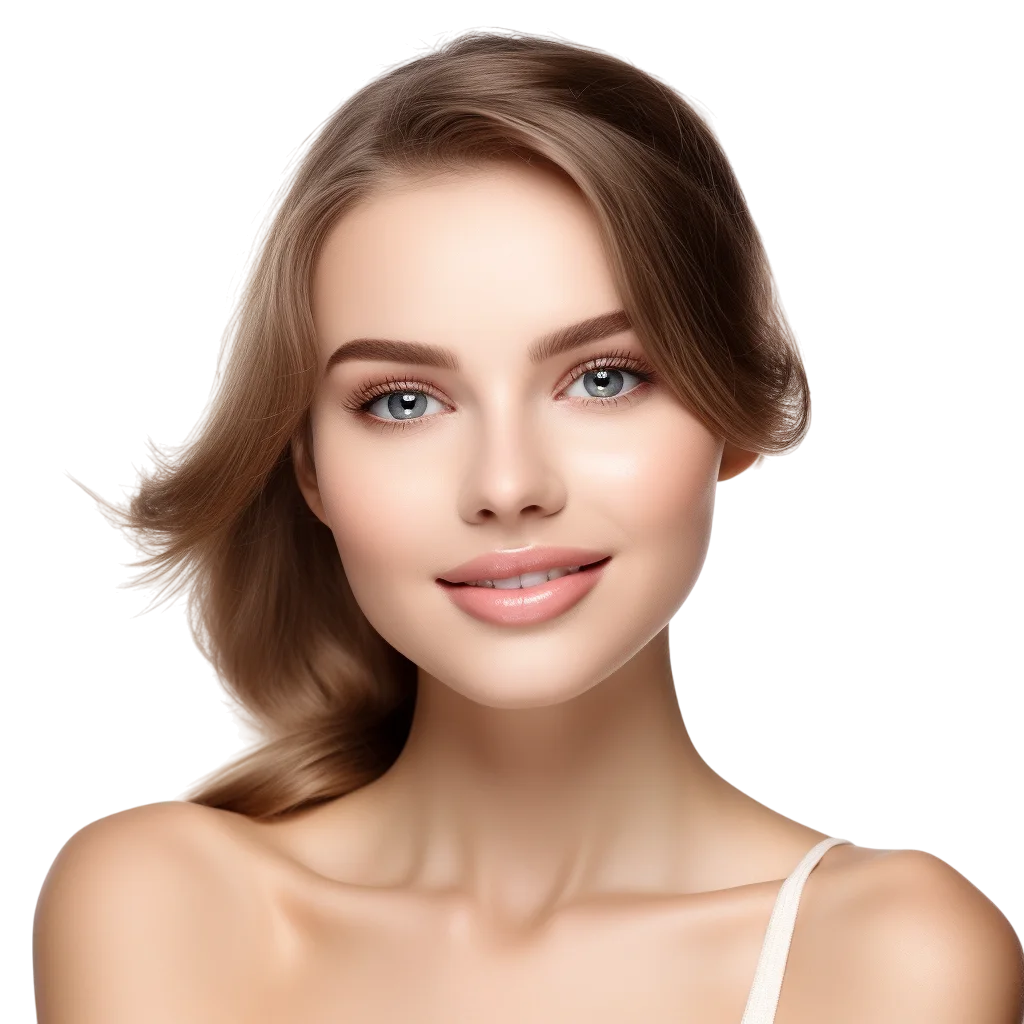 Blonde Woman Relaxing Portrait Free PNG Image