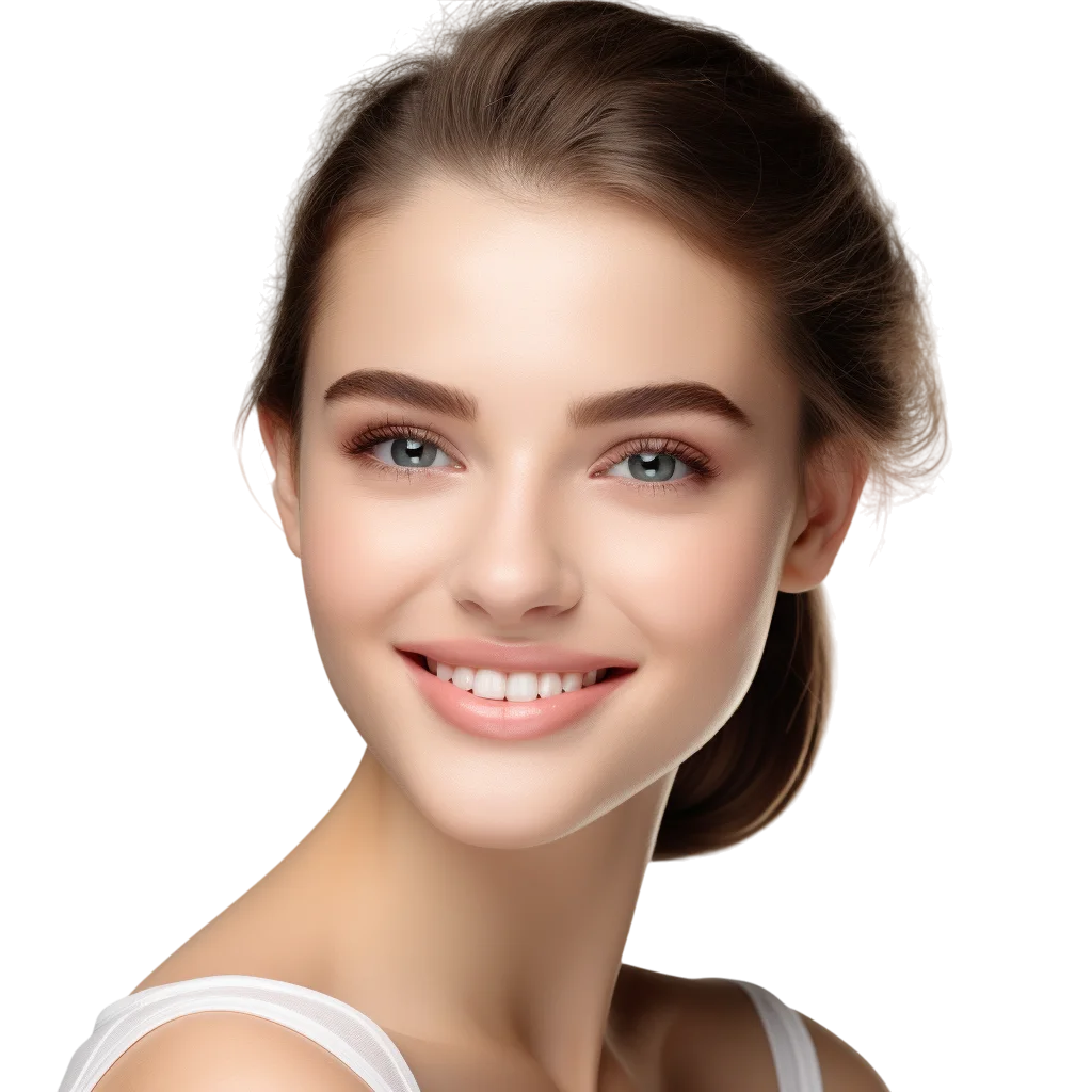 Woman Side Profile Smiling Free PNG Image