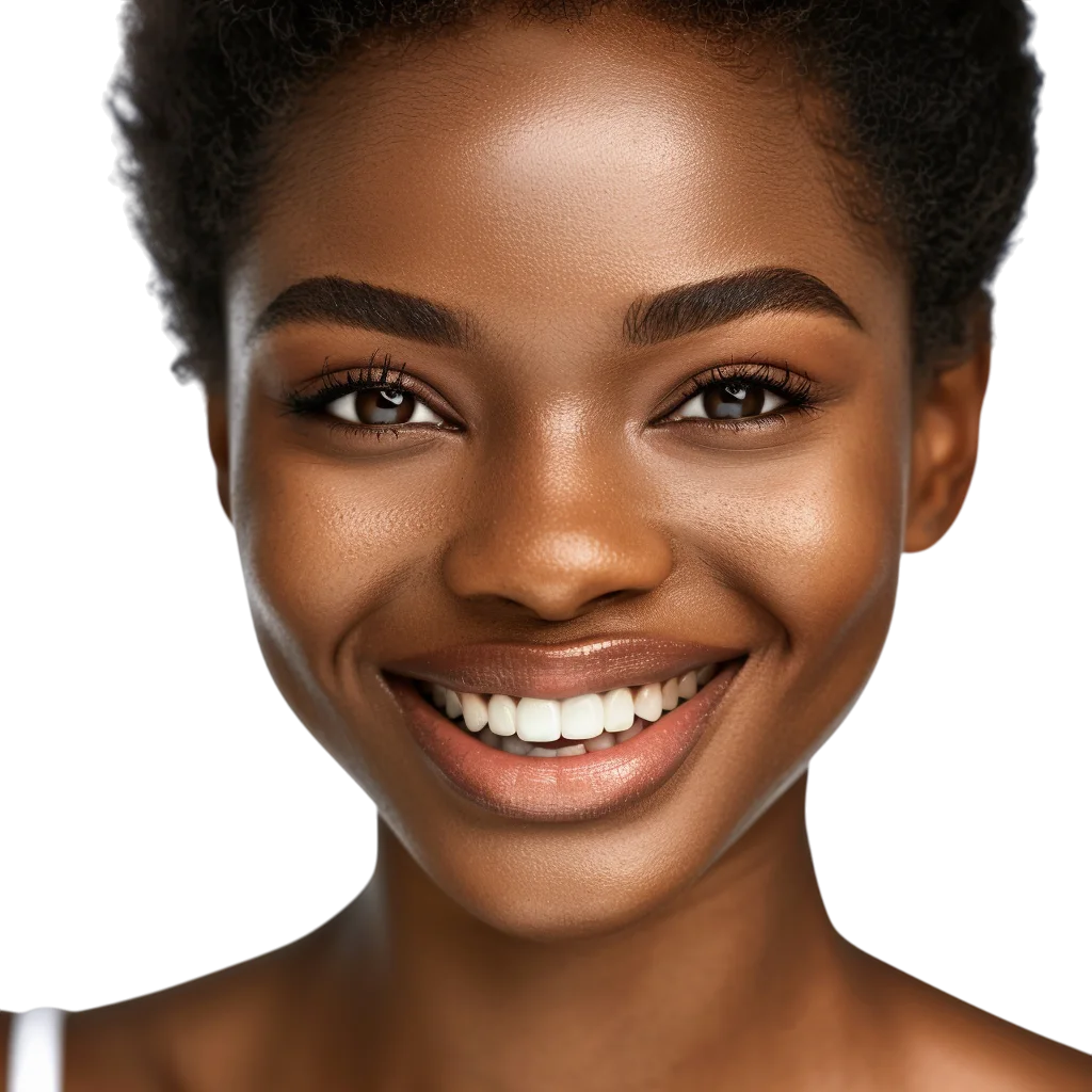 Black Woman Smiling Portrait Free PNG Image