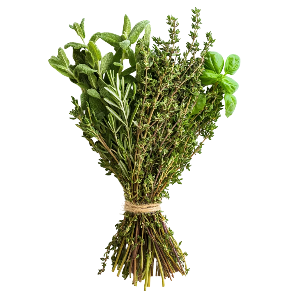 Fresh Green Thyme Herb Sprig Bundle Free PNG