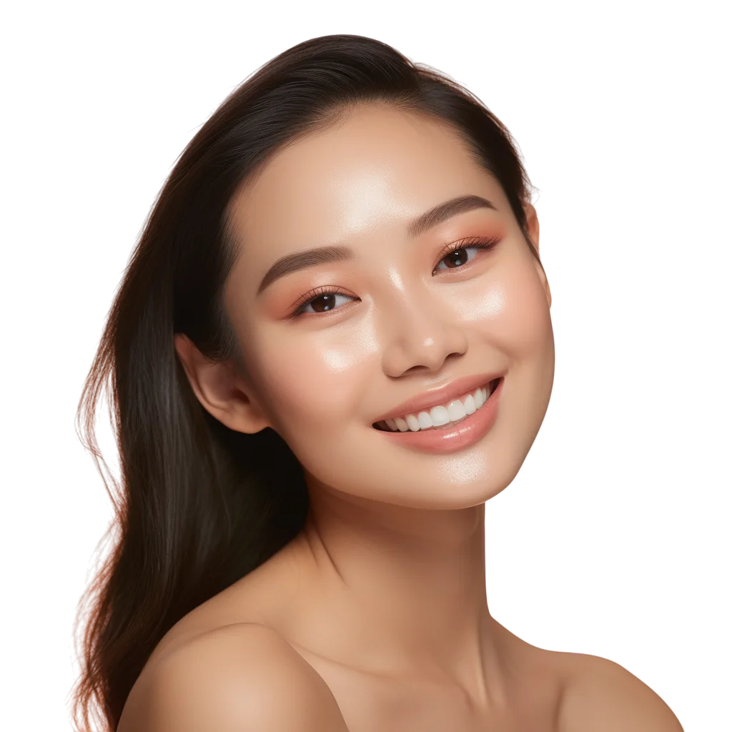 Asian Woman Smiling Face Free PNG Image