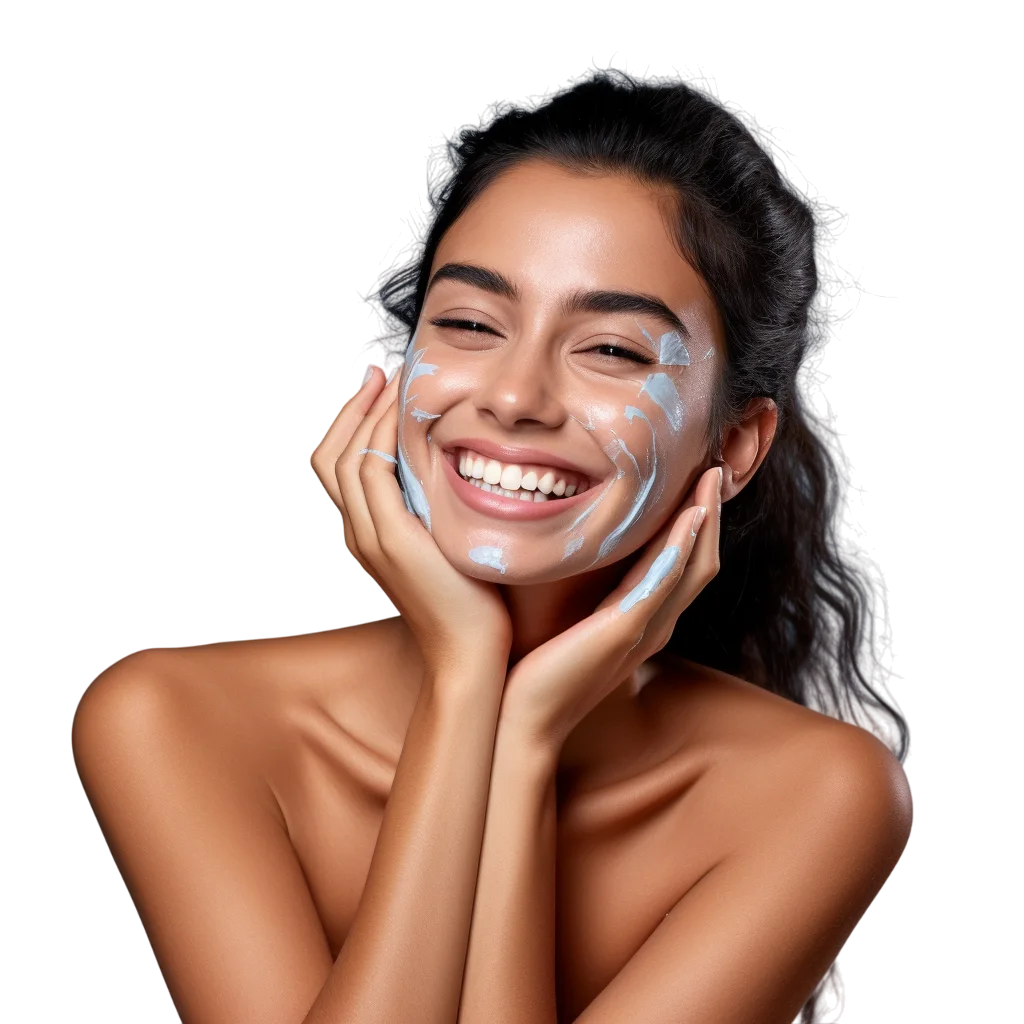 Black Woman Skincare Model Free PNG Image