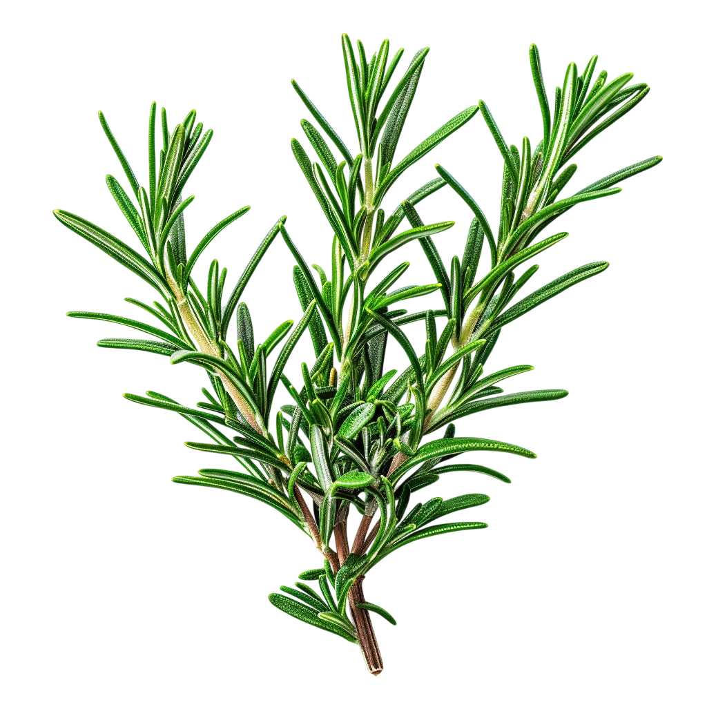 Fresh Green Rosemary Herb Sprig Bunch PNG