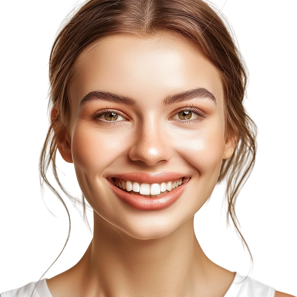 Smiling Woman Close Up Face Free PNG Image