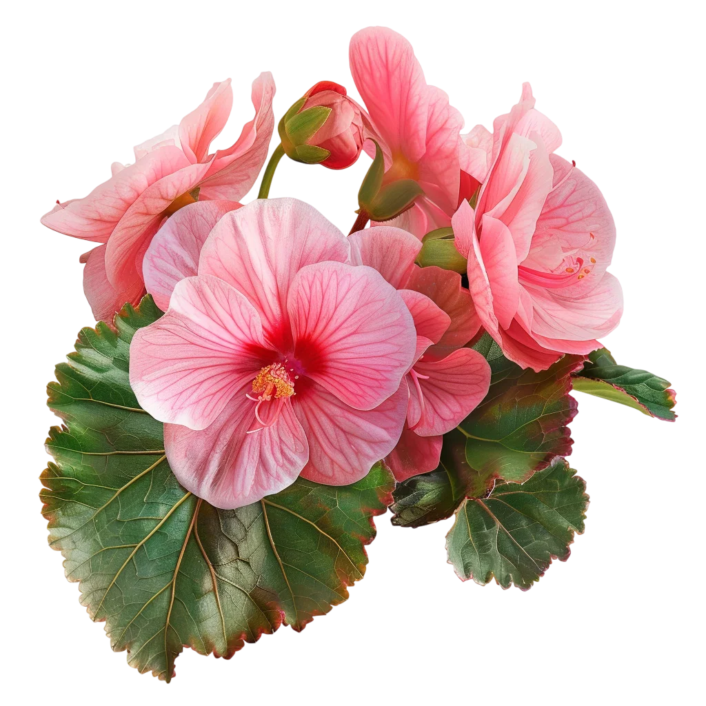 Pink Geranium Flower Cluster Free PNG Image