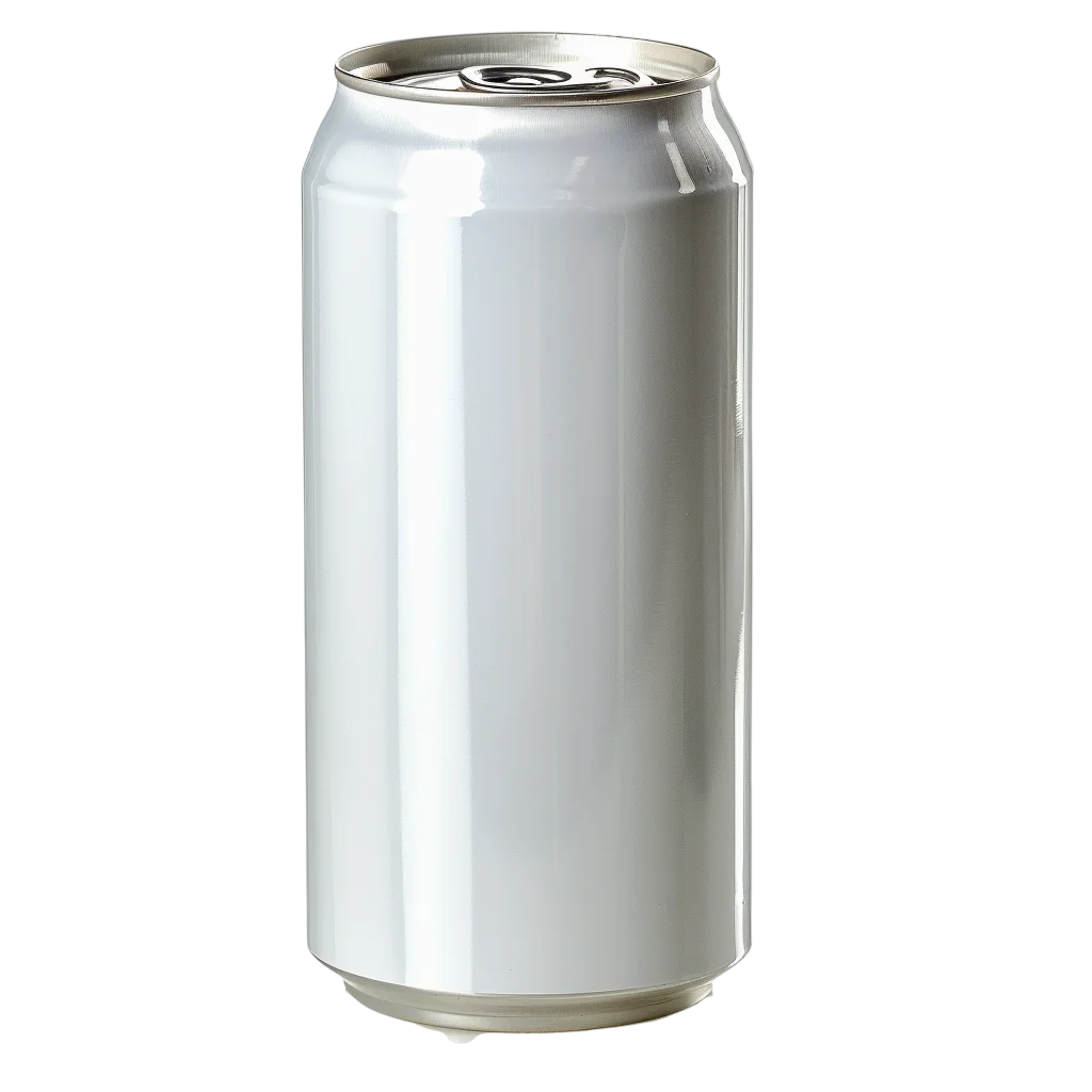 Silver Aluminium Soda Can Mockup Free PNG Image