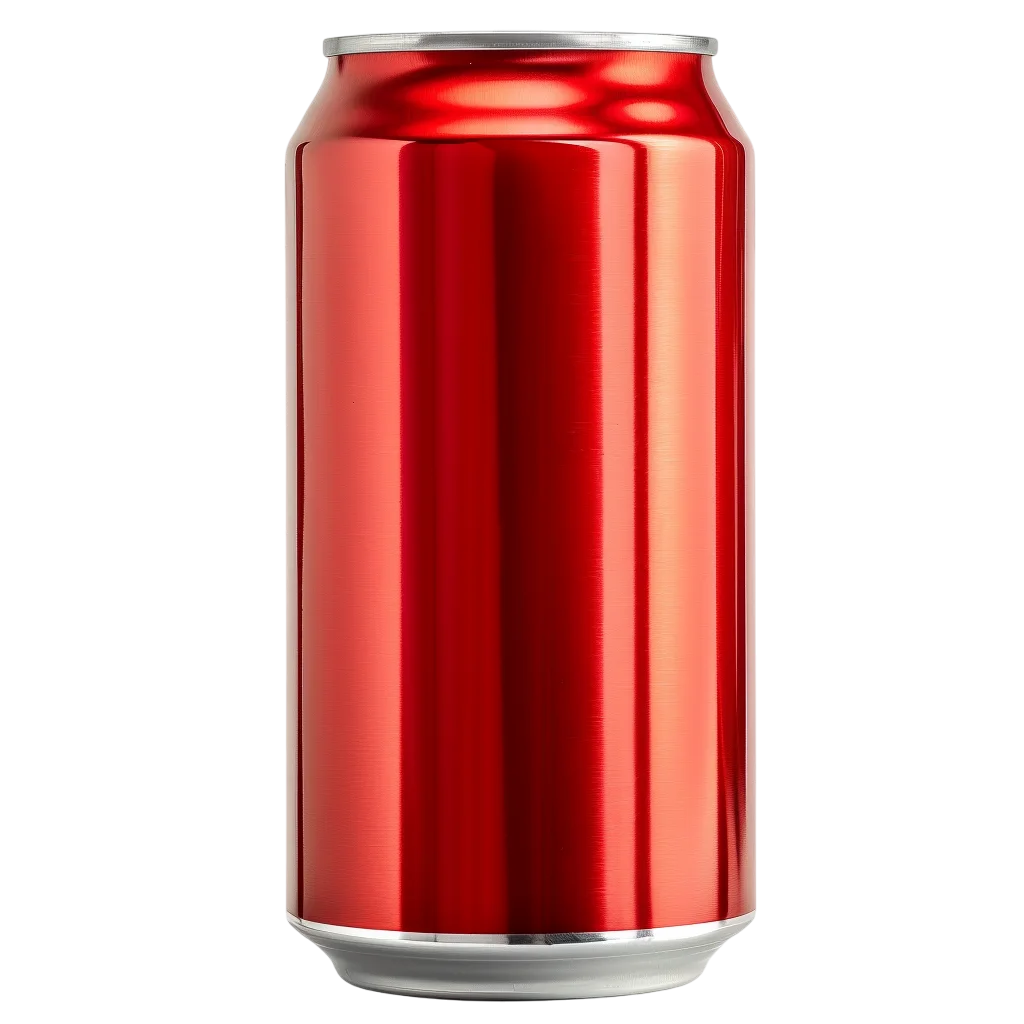 Red Aluminium Beverage Can Free PNG Image