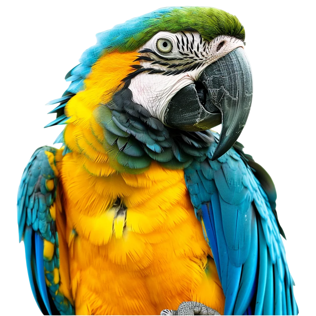 Blue and Yellow Macaw Parrot Head Free PNG Image
