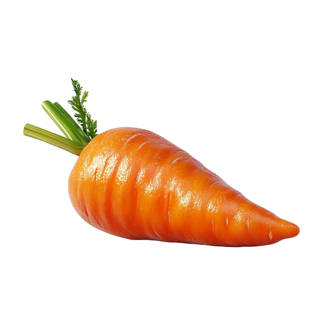 Fresh Whole Carrot Root Vegetable Side PNG