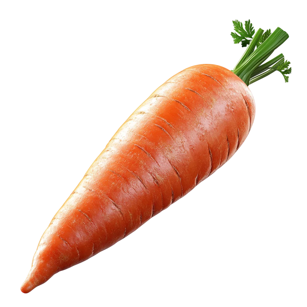 Fresh Whole Carrot Root Vegetable Single PNG