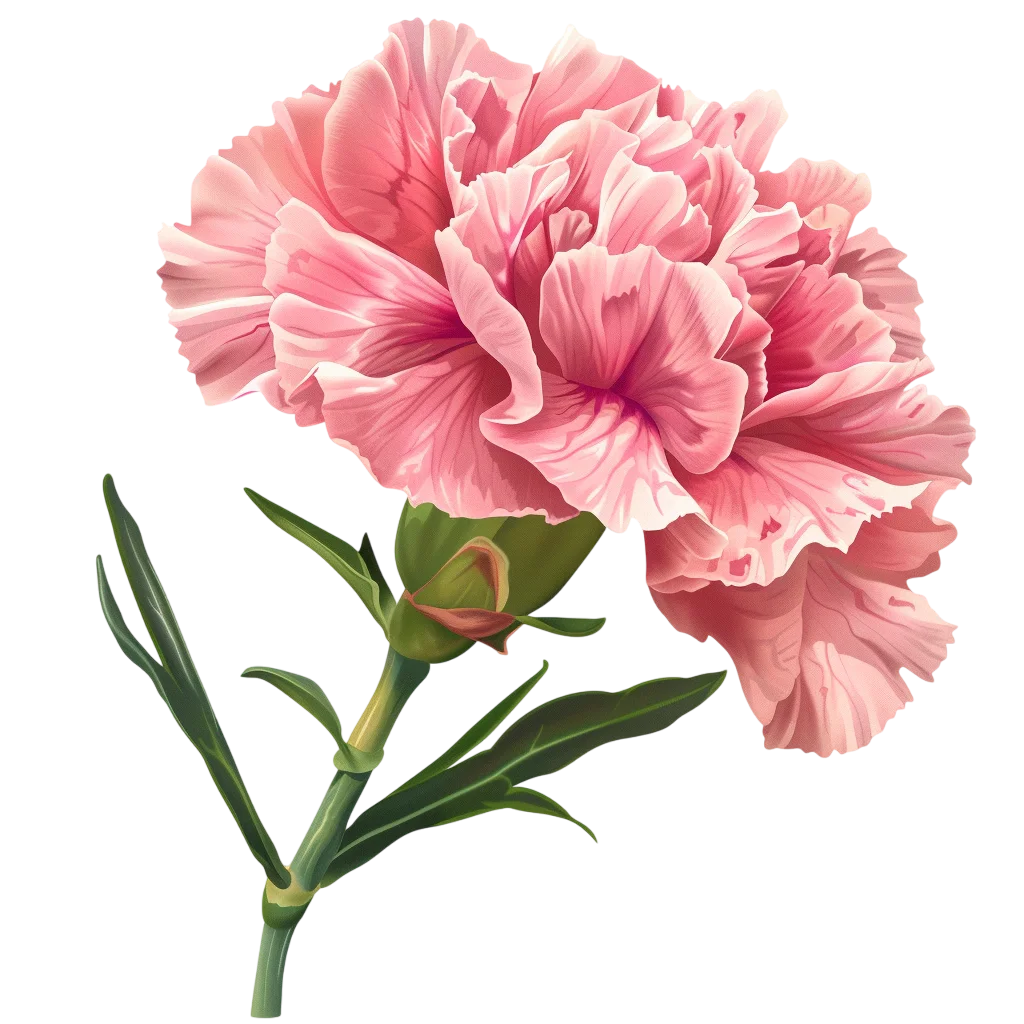 Pink Carnation Flower Bloom Natural Free PNG Image