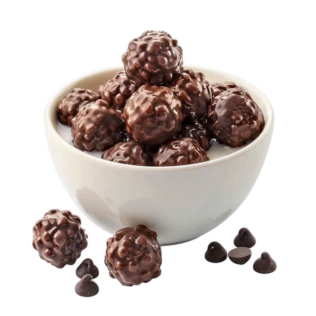 Chocolate Truffles in Bowl Free PNG Image