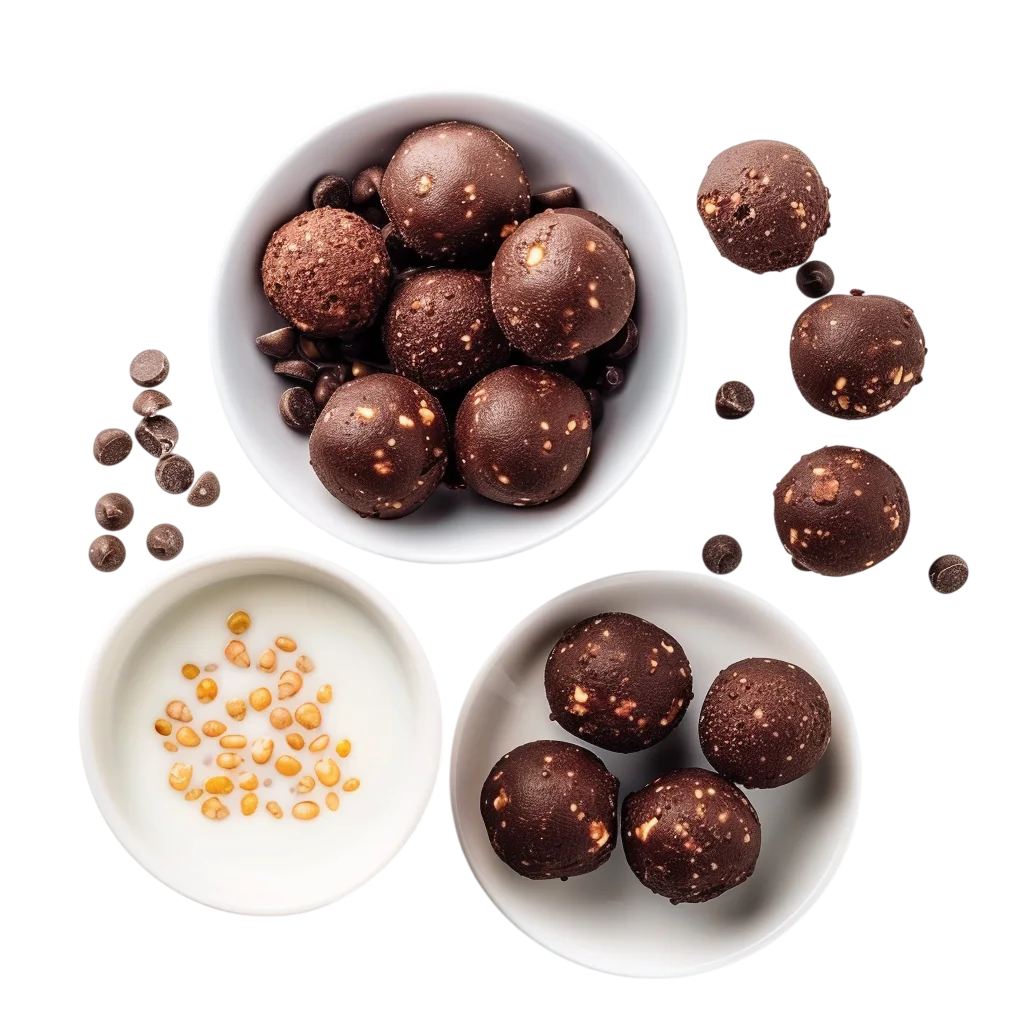 Assorted Chocolate Pralines Top View Free PNG Image