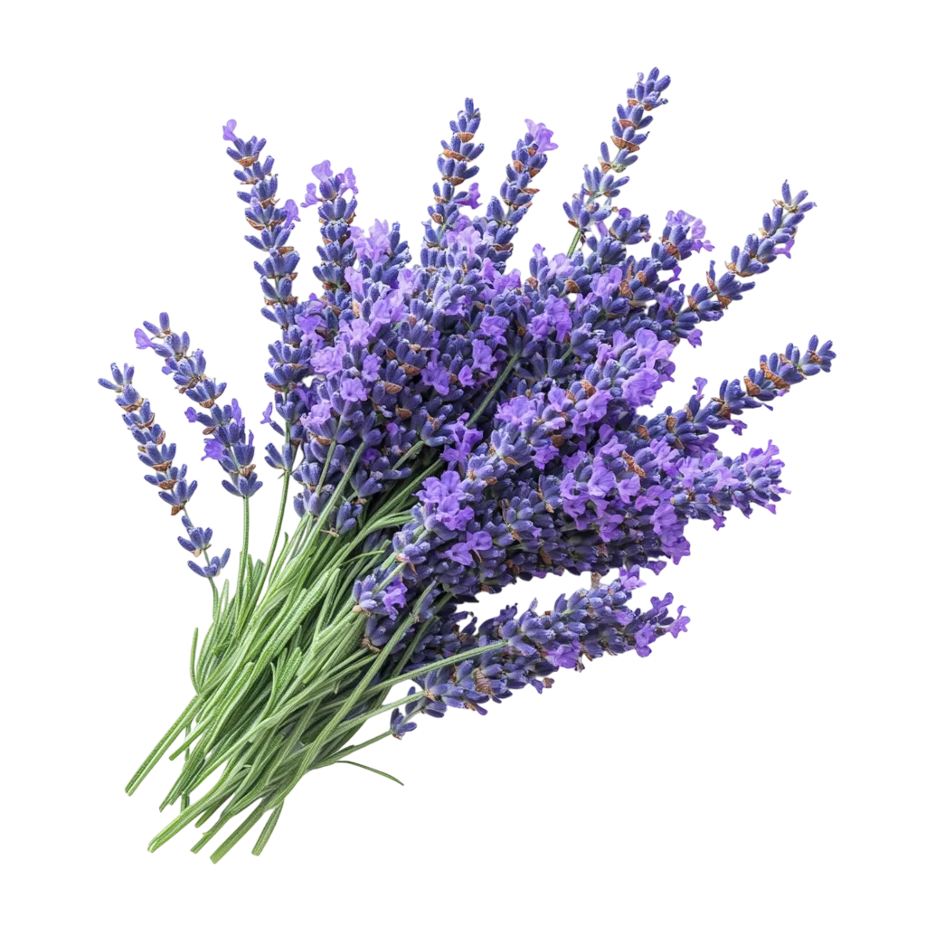 Fresh Purple Lavender Flowers Sprig PNG