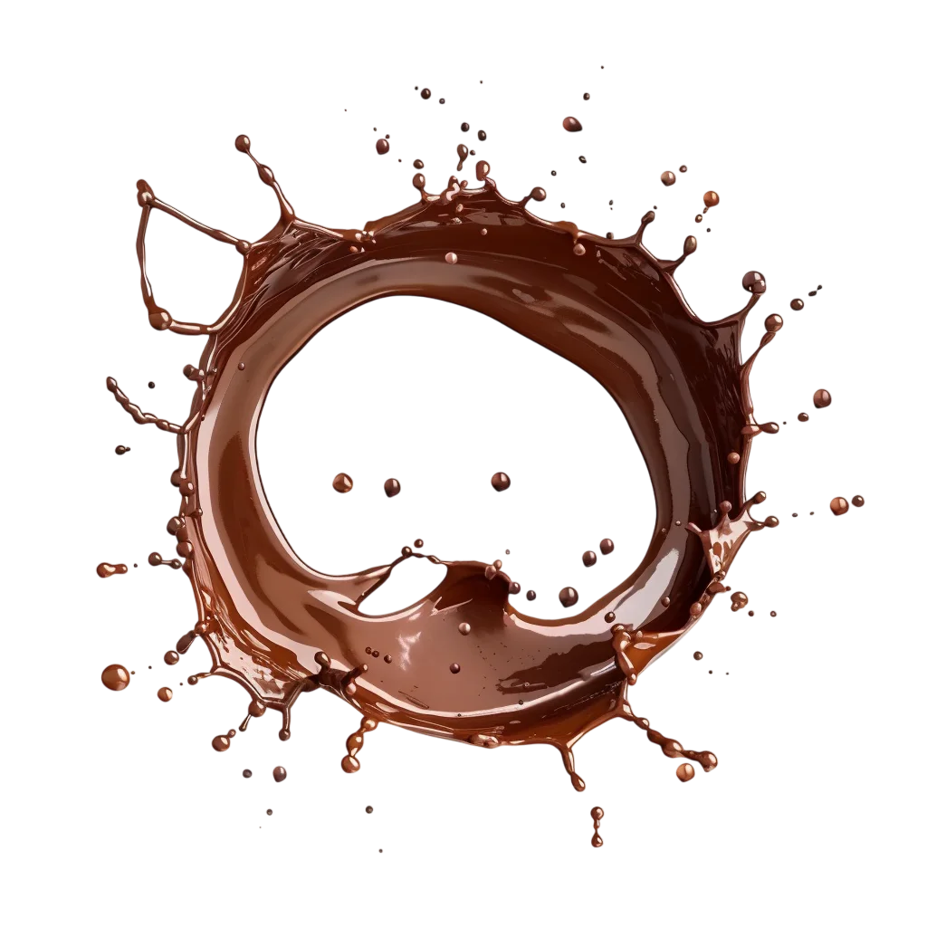 Chocolate Splash Ring Design Free PNG Image