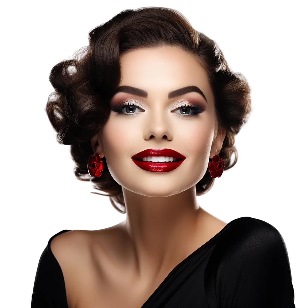 Brunette Woman Black Dress Free PNG Image