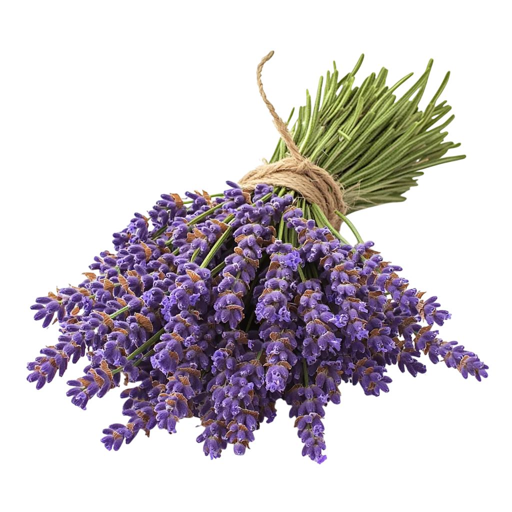 Fresh Purple Lavender Flowers Bundle PNG