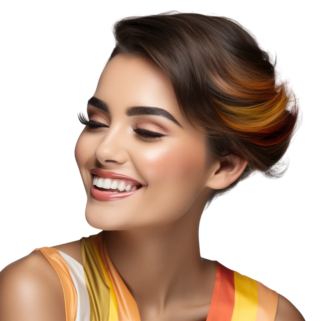 Brunette Woman Smiling Free PNG Image