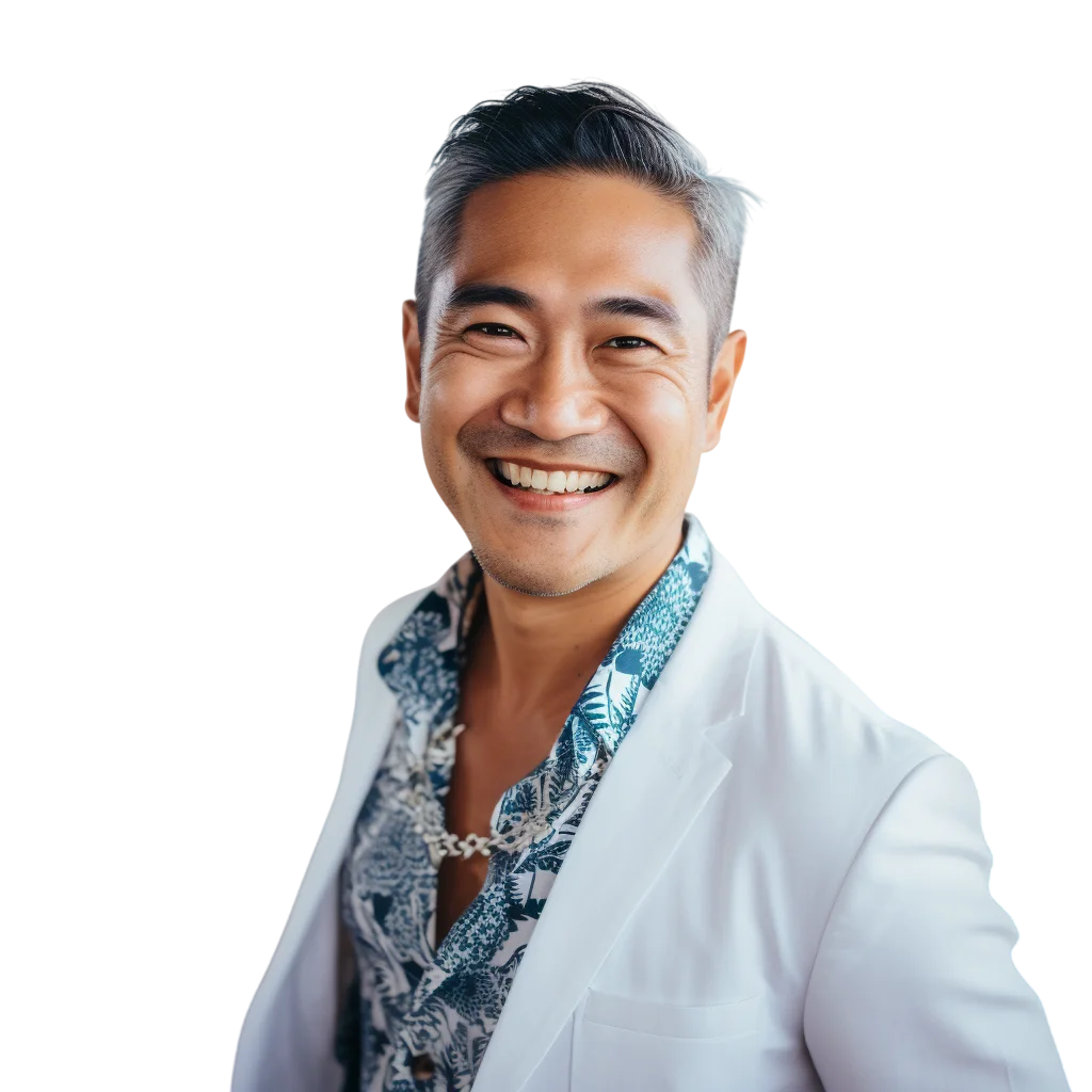 Smiling Asian Man in Suit Jacket Free PNG