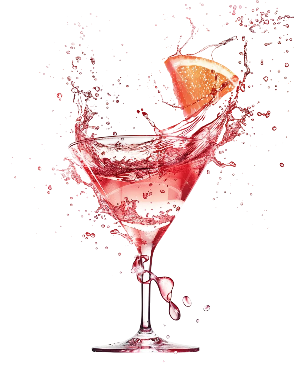 Dynamic Red Fruit Cocktail Splash Free PNG