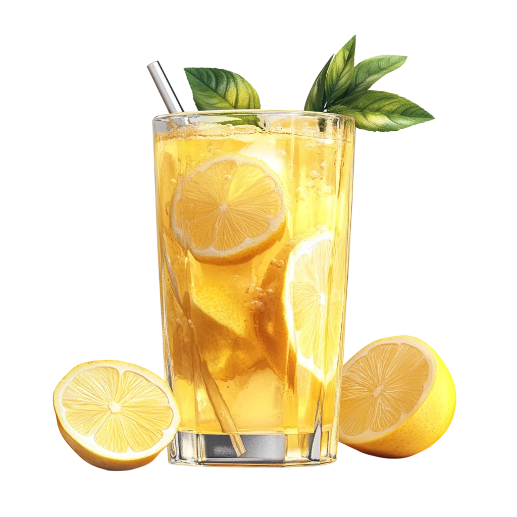 Tall Glass Of Refreshing Lemonade Free PNG